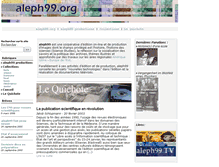 Tablet Screenshot of aleph99.org